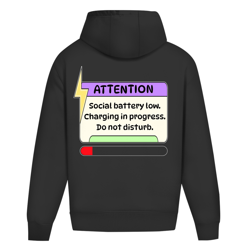 Hoodie ohne Kordel - Attention