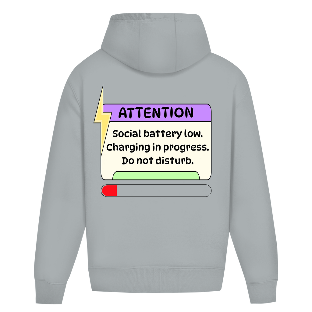 Hoodie ohne Kordel - Attention