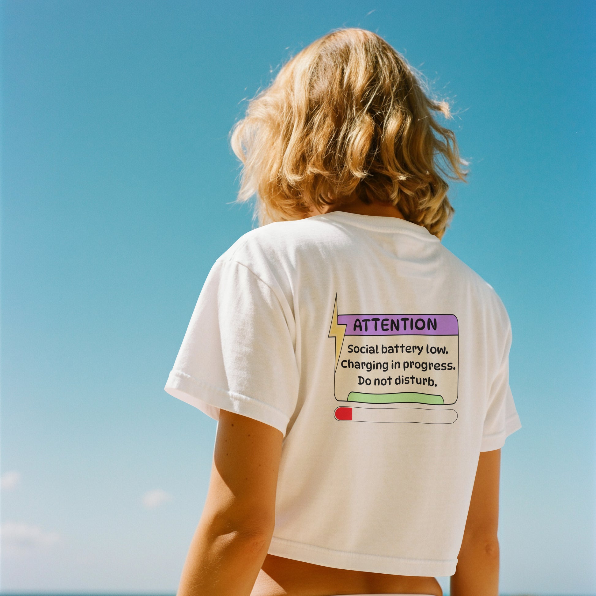 Crop Top Oversize - Attention