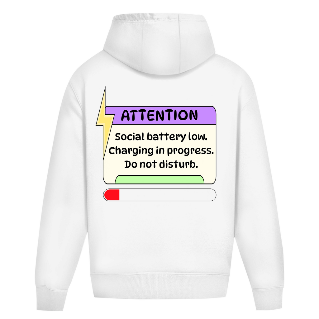 Hoodie ohne Kordel - Attention