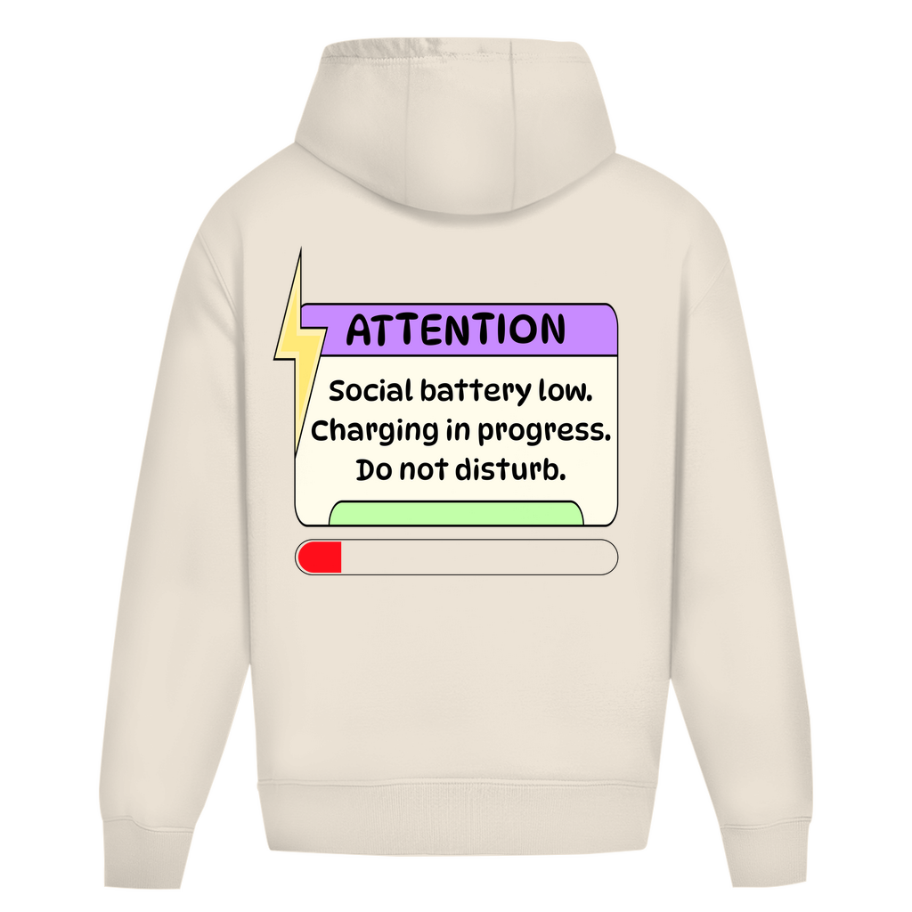 Hoodie ohne Kordel - Attention